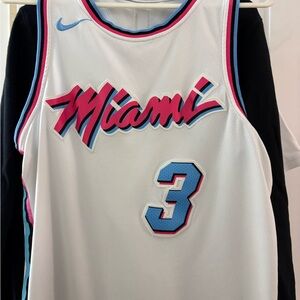 Nike Miami White Basketball Jersey — #3